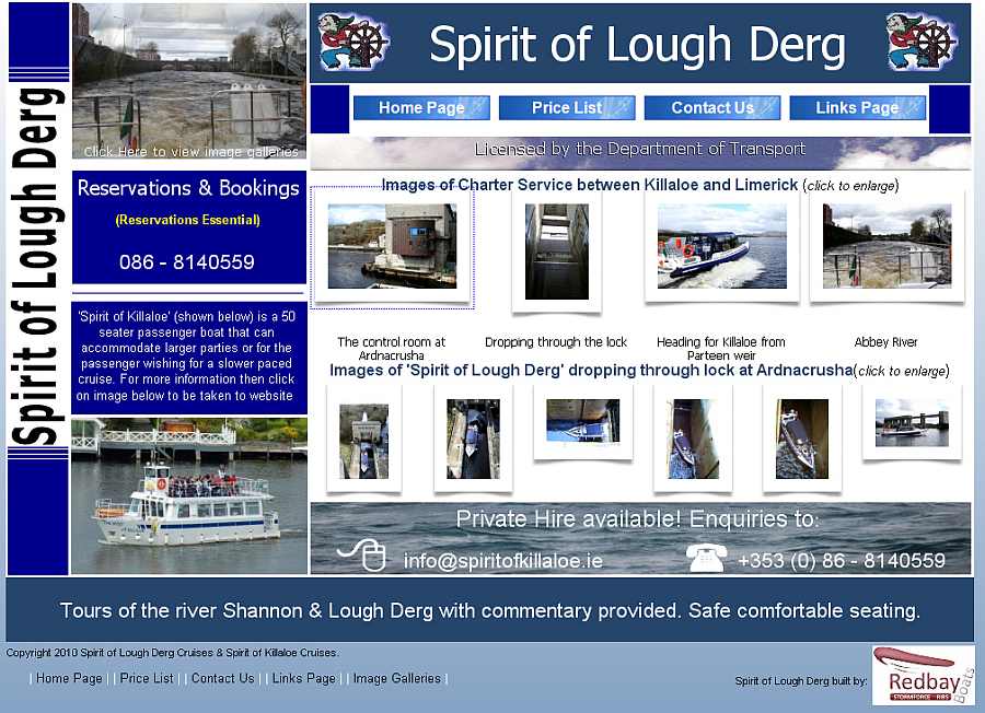 click to "Hompage Spirit of Lough Derg" Spirit of Lough Derg
