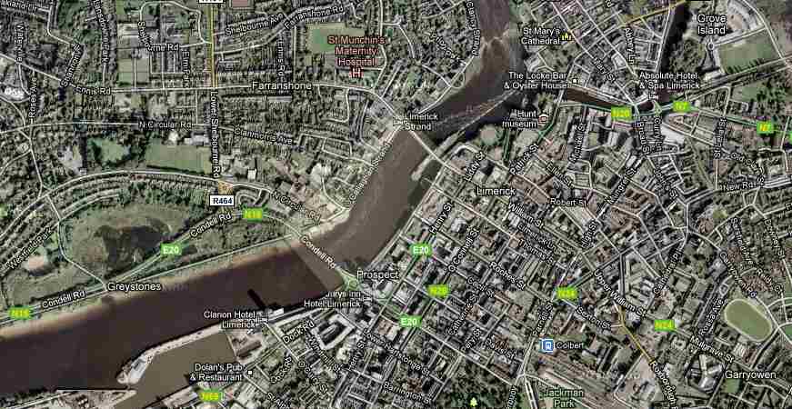 Sarsfields Lock; © Google Maps