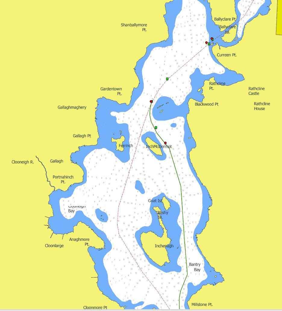 Lough Ree © Captain’s Handbook, click to "Argis Map Lough Ree"