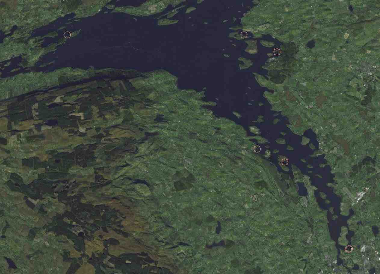 Lower Lough Erne; © esri; click to "esri map" Lower Lough Erne; © esri; click to "esri map"