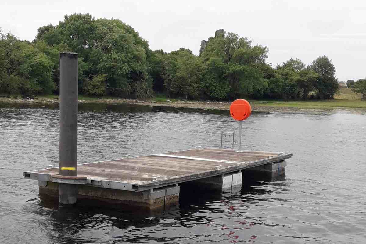 Rindoon Floating Jetty; ;© Waterways Ireland;click picture for "RINN DÚIN CONSERVATION AND MANAGEMENT PLAN with Picture"
