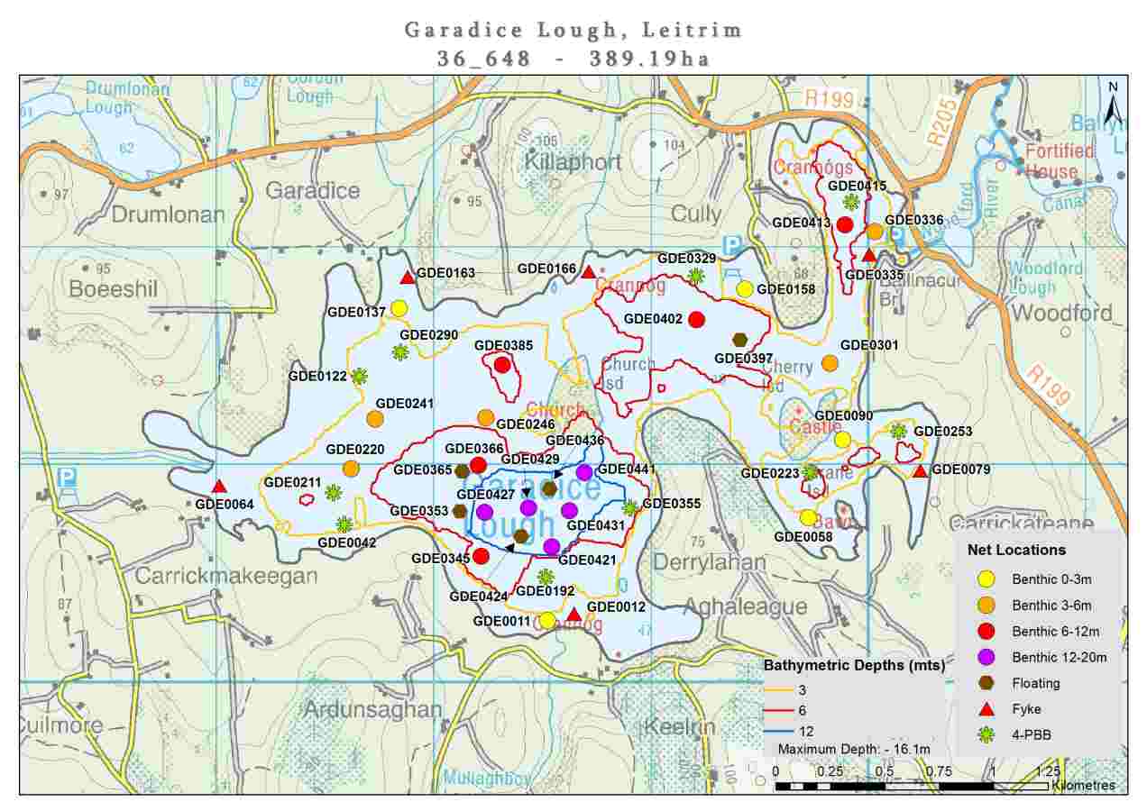 Lough Garadice Field Map © Waterways Ireland; click Picture to enlarge
