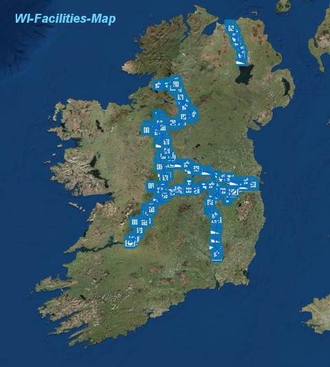 WI-Facilities-Map, click to "Waterways Ireland Facilities-Map" © esri & WI