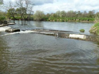 Canal overflow near Lock