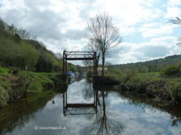 Behind Lifting Bridge St Mullins Harbour in View