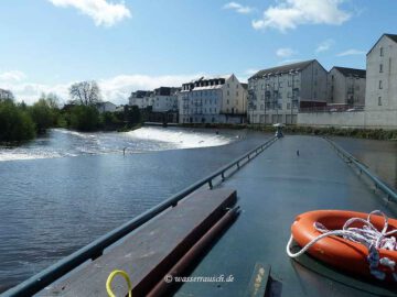 Crossing the River at Carlow Weir