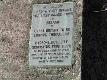 Memorial plaque first Hydro Electric in Ireland 