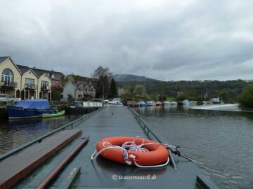 Moorings below the bridge at Graiguenamanagh