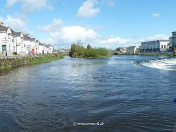 View upstream at Carlow Weir