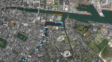 Grand Canal Dock, Dublin; © esri; click picture to "esri-map"