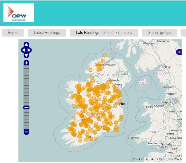  Realtime Waterlevel OPW; click to the Office of Public Works (OPW)