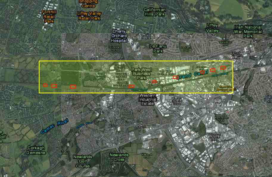 Grand Canal Lock 3 - Lock 11; © esri; click picture to "esri Map Grand Canal Lock 3 - Lock 11"