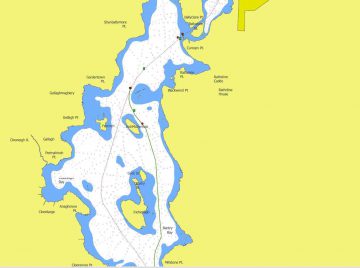 Lough Ree © Captain’s Handbook, click to "Argis Map Galey Bay"