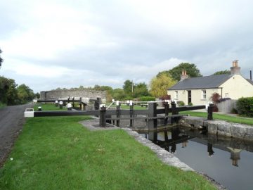 34th Lock and Clonony Bridge on the Grand Canal; © Copyright JP; click Picture to Geograph Website.