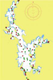 Lough Ree Chart by Captain's Handbook ©; click to arcgis map online "Lough Ree"