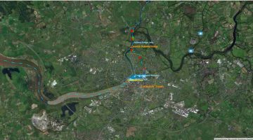 Limerick Railway Jetty and Georges Quay; © esri