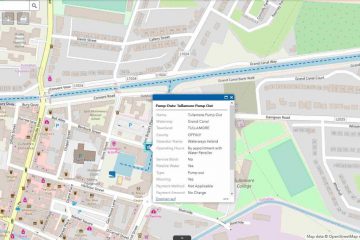 ArcGis-Map Dublin Docks Grand Canal click to "Navigation Guide Waterwaysireland"