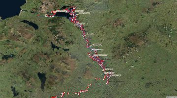 Shannon Erne Waterway, Upper- Lower Erne; © esri click to SEW-Map esri"