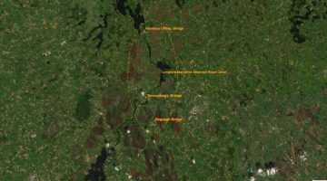 Kilnacarrow Bord na Mona Railway Bridge North of Lanesborough; © esri; click picture to "esri Map Kilnacarrow Bord na Mona Railway Bridge North of Lanesborough"