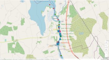 Rooskey Bridge and Lock; © esri